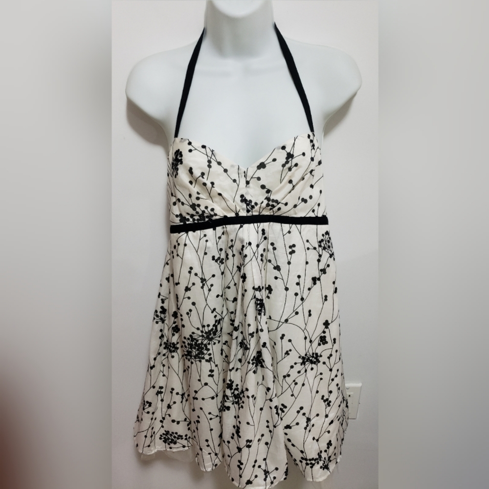 Forever 21 black and white halter dress